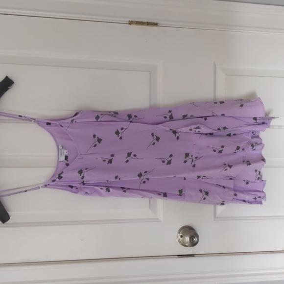 Thakoon Lavender Floral Size 4 Mini Tiered Slip Dress - Picture 4 of 9